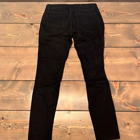 Michael By Michael Kors Black Denim with Leather Paneling on the front. - Picture 2 of 3